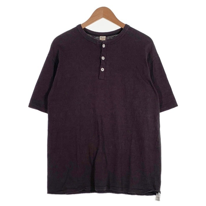 WAREHOUSE ウェアハウス Henlyneck S/S T Shirts ヘンリーネック 半袖 Tシャツ ブラック Size XL 福生店
