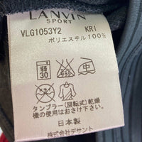 LANVIN SPORT ランバンスポーツ ロゴラインストーン ハーフジップ ボーダートップス グレー×ブラック size42 瑞穂店