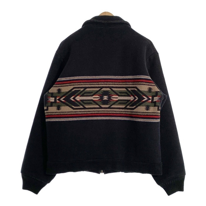 PENDLETON ペンドルトン ウール ジップアップ リブジャケット ブラック USA製 Size XL 福生店