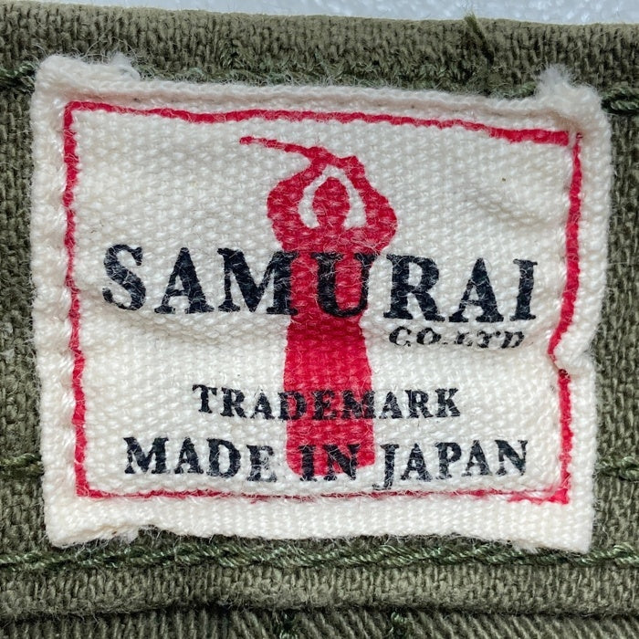 SAMURAI JEANS サムライジーンズ ヘビーバックサテン ベイカーパンツ オリーブ SJ52BP Size 30 瑞穂店