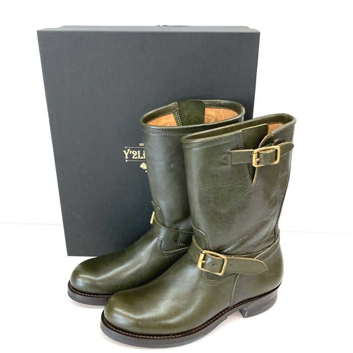 Y'2 LEATHER ワイツーレザー EB-01 ECO HORSE ENGINEER BOOTS エコ ホース エンジニアブーツ オリーブ Size 8D (26cm) 瑞穂店