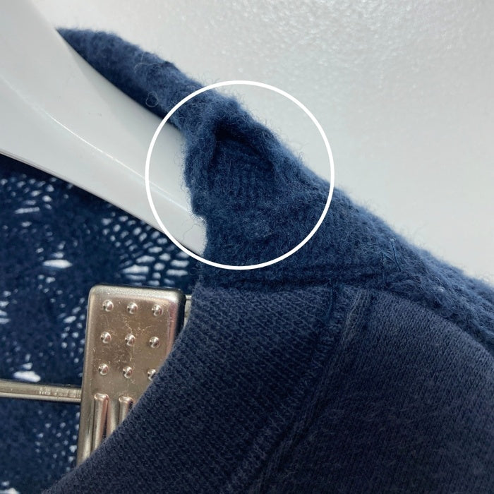 NIKE ナイキ sacai サカイ スウェット ケーブルニットバックデザイン トレーナー ネイビー 802259-451 Size S 瑞穂店