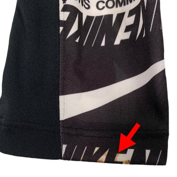 BLACK COMME des GARCONS ブラックコムデギャルソン 19AW NIKE ナイキ LOGO ZIP PARKA ロゴジップパーカー ブラック ホワイト 総柄 1D-T107 AD2019 Size XL 福生店