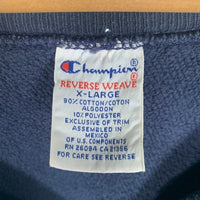 90's Champion チャンピオン リバースウィーブ クルーネックスウェットトレーナー ネイビー ボロ Size XL 福生店