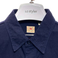 SUGAR CANE シュガーケーン ヘリンボーン ワークシャツ 半袖 ネイビー Size L 瑞穂店