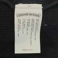 Chrome Hearts クロムハーツ Y NOT CROSS PTCHS THERMAL CREW L/S TEE サーマルカットソー ロングスリーブ レザークロスパッチ ブラック Size M 福生店