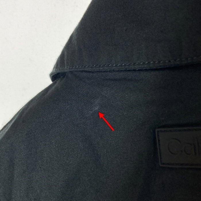 Calvin Klein Jeans カルバンクラインジーンズ オープンカラー スナップボタン ユーティリティシャツ ブラック sizeL 瑞穂店
