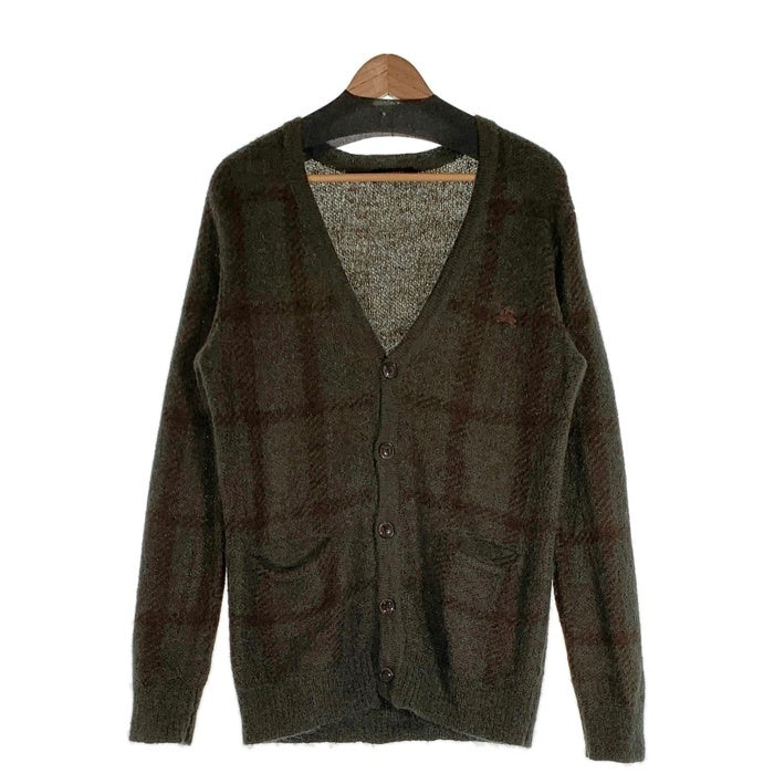 BURBERRY BLACK LABEL バーバリー ブラック レーベル モヘア混カーディガン グリーン D1N82-414-78 Size 3 福生店
