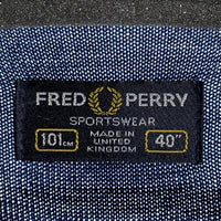 FRED PERRY フレッドペリー ウールカーディガン ネイビー イングランド製 Size 40 福生店