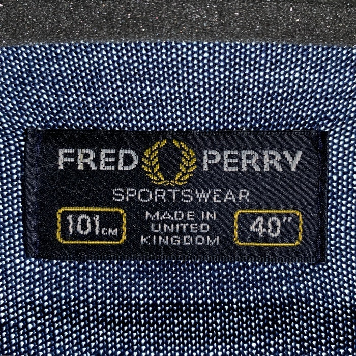 FRED PERRY フレッドペリー ウールカーディガン ネイビー イングランド製 Size 40 福生店