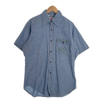 70's Levi's リーバイス シャンブレーシャツ 半袖 ライトブルー USA製 ヒッピー Size L 福生店