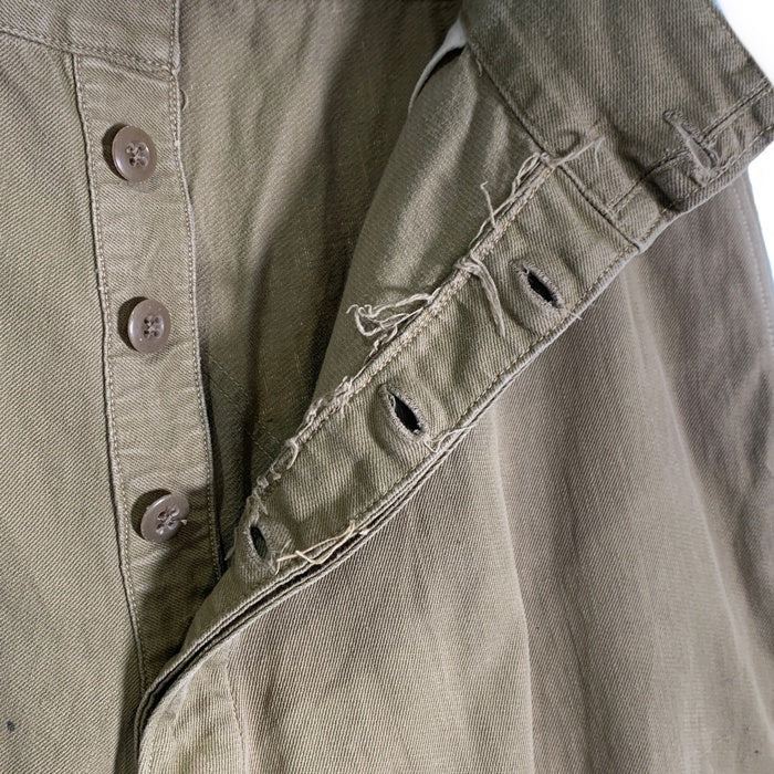50's ブランド不明 ジョッパーズパンツ ボタンフライ カーキ コットン ツイル 1952 Size w88cm 福生店