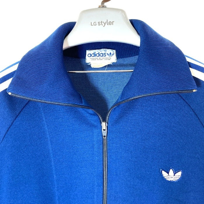 【美品】adidas トラックジャケット ADS-4F デサント製 ブルー 3810 adidas ADS-4F デサント 80s 80年代 アディダス ジャージ