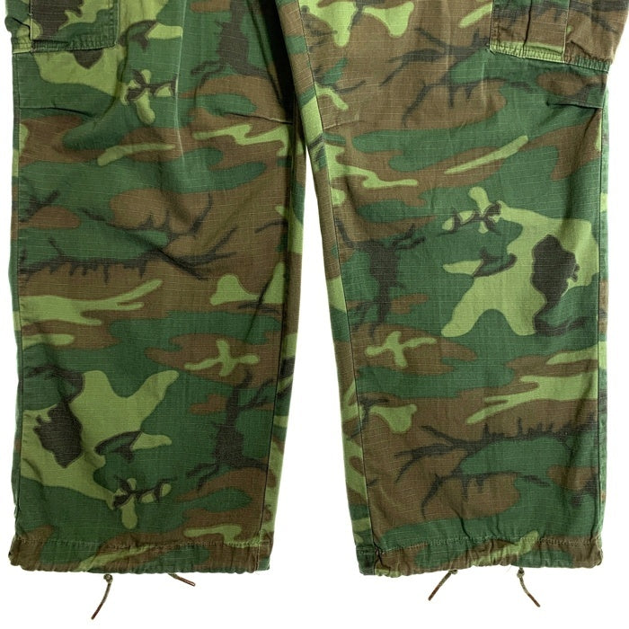 60’s U.S.ARMY 米軍 ジャングルファティーグ ミリタリーカーゴパンツ リーフカモ RAPIDファスナー 68年会計 Size ｗ84cm 福生店