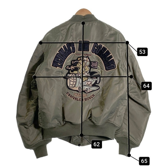 TED COMPANY テッドカンパニー MA-1 フライトジャケット ワッペン ミリタリー グレー TMA-090 Size 44 福生店