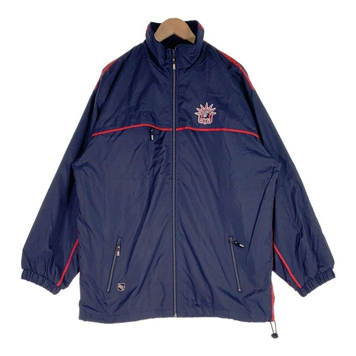 CCM シーシーエム Newyork Rangers ニューヨーク レンジャース NHL ジップアップ ナイロン ジャケット ネイビー Size XL 福生店