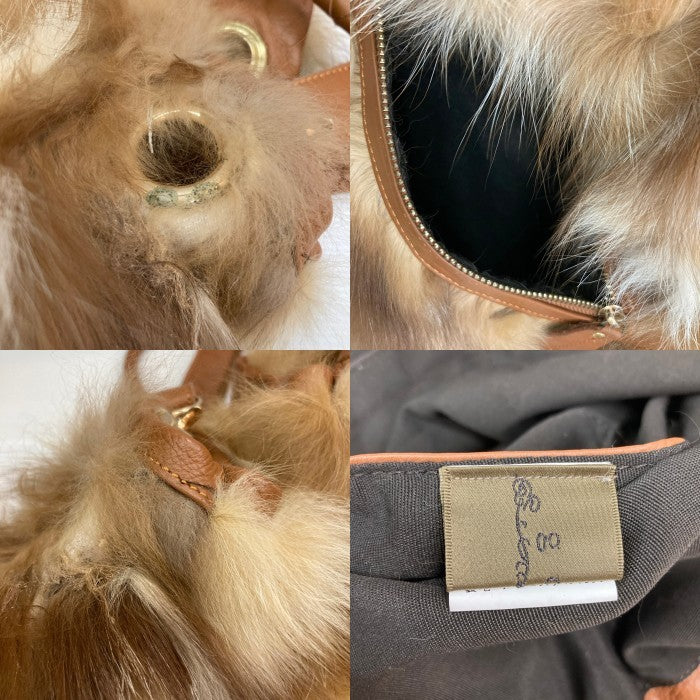 goa ゴア ラビットファー 2wayバッグ Y2K ブラウン 瑞穂店