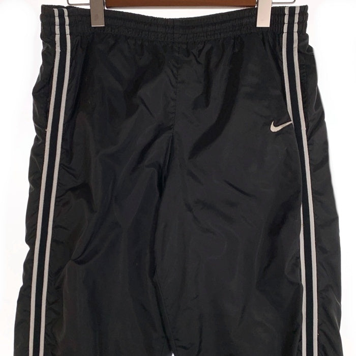 90-00's NIKE ナイキ ナイロン サイドライントラックパンツ ブラック 白タグ Size XL(18-20) 福生店