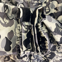 A BATHING APE アベイシングエイプ STUSSY ステューシー スカル サル カモフラ スノーボードジャケット グレー sizeM 瑞穂店