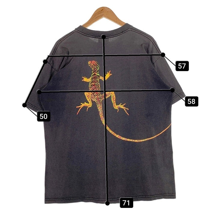 90's Marlboro マールボロ Lizard リザード ポケットTシャツ フェードブラック Size XL 福生店