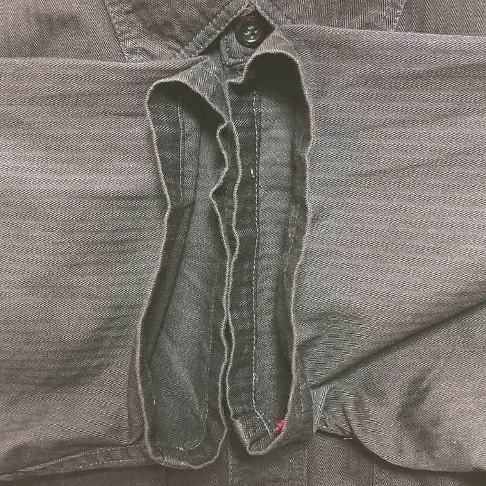 SUGAR CANE シュガーケーン ヘリンボーン ワークシャツ 半袖 ネイビー Size L 瑞穂店