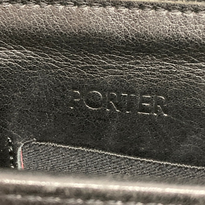 PORTER ポーター ショルダーバッグ レザー 内側チェック ブラック 瑞穂店