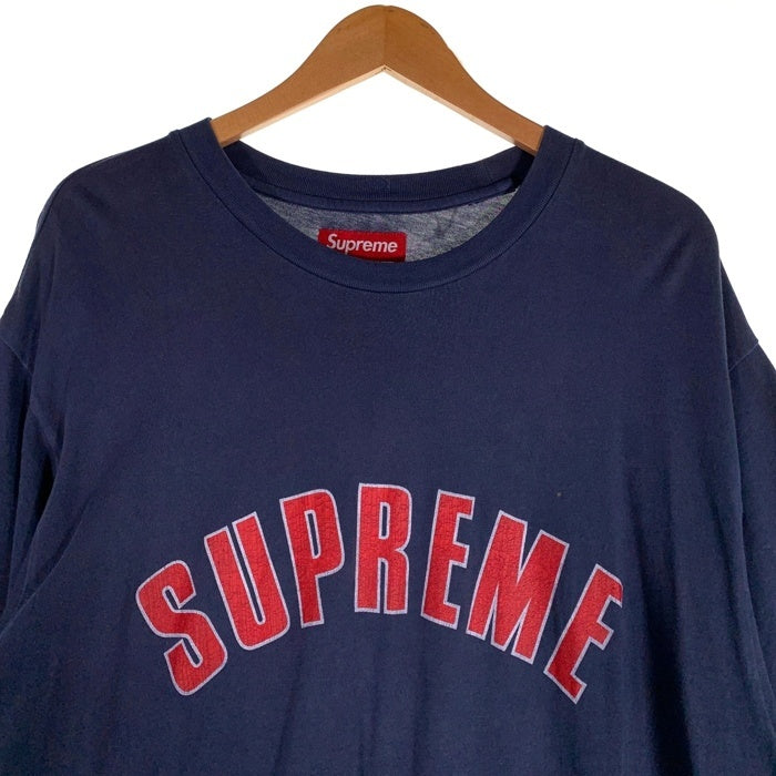 SUPREME シュプリーム 24SS Cracked Arc S/S Tee クラックドアーチロゴ ショートスリーブTシャツ プリント USED加工 ネイビー Size XXL 福生店