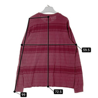 STUSSY ステューシー ボーダー ロングTシャツ レッド sizeL 瑞穂店