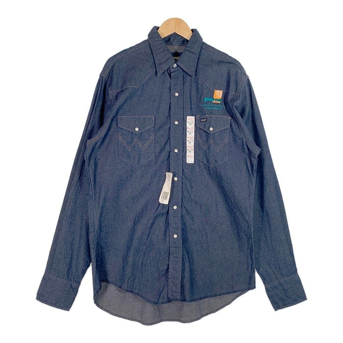 Wrangler ラングラー 70127MW デニムウエスタンシャツ インディゴ 企業刺繡 Size 16 1/2 福生店