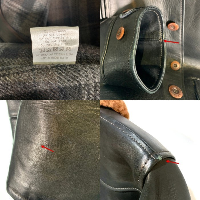ORGUEIL オルゲイユ Horsehide Aviation Coat 馬革 ホースハイド アビエーター レザーコート ジャケット OR-4010 ブラック Size 42 福生店