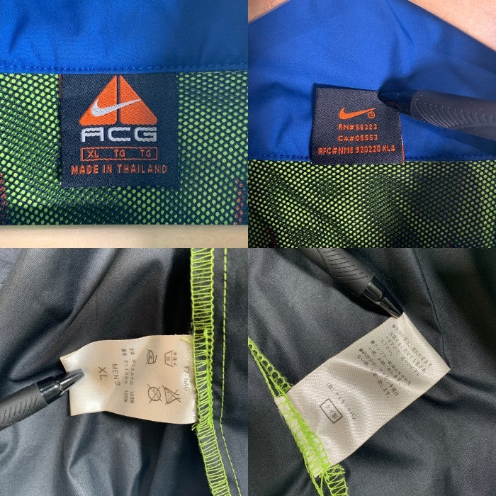90-00's NIKE ACG ナイキエーシージー マウンテンジャケット ライムグリーン ブルー Size XL 福生店