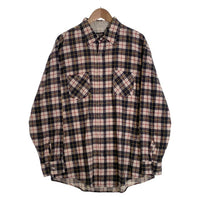 80's TOWNCRAFT タウンクラフト フランネルチェックシャツ コットン ホワイト ネイビー Size XL-R 福生店