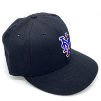 90's New Era ニューエラ 59FIFTY MLB ニューヨーク・メッツ ウールベースボールキャップ ブラック USA製 Size 7 1/8 (56.8cm) 福生店