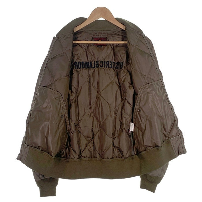 HYSTERIC GLAMOUR ヒステリックグラマー ナイロン キルティングジャケット プリマロフト オリーブ 0253AB10 Size L 福生店
