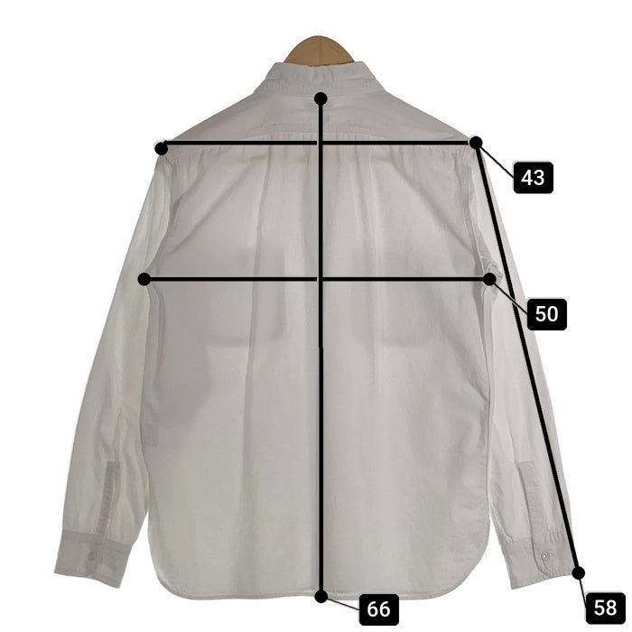 WAREHOUSE ウエアハウス 3035 TRIPLE STITCH WORK SHIRT LOOSE-FIT ワークシャツ 長袖 ホワイト マチ付き Size 36 福生店