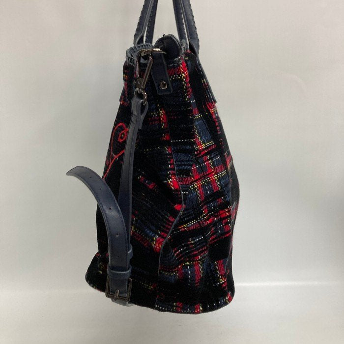 Desigual デシグアル 2way ショルダーバッグ ブラック×ネイビー×レッド 瑞穂店