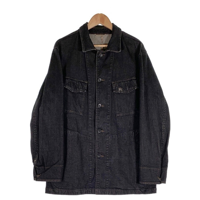 BURBERRY LONDON バーバリーロンドン ブラックデニムジャケット ミドル丈 ノバチェック BBP39-705-08 Size LL 福生店