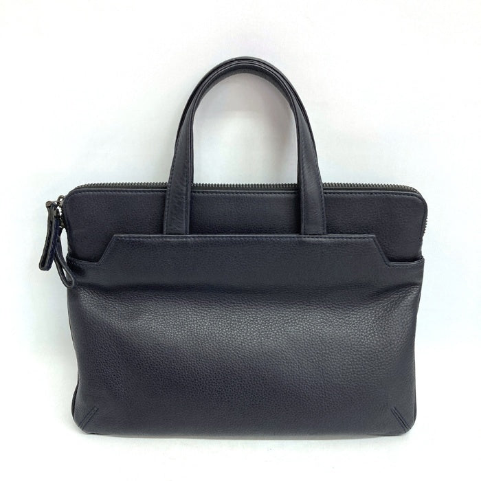 LANVIN COLLECTION ランバン コレクション シュリンクレザー ブリーフケース ネイビー 瑞穂店