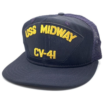 米海軍 USS 強襲揚陸艦 MIDWAY CV-41 スナップバック メッシュキャップ ネイビー 福生店