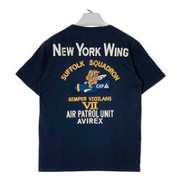 AVIREX アヴィレックス EMBROIDERY 背面刺繍 AIRPATROL Tシャツ ネイビー sizeM 瑞穂店