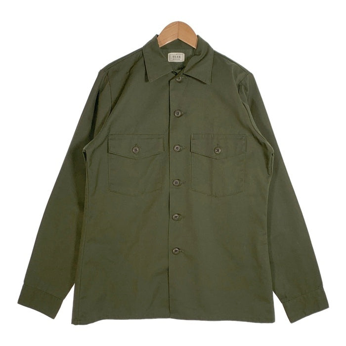 80's U.S.ARMY 米陸軍 ユーティリティシャツ オリーブ 長袖 8405-00-615-0166 Size 15 1/2 福生店