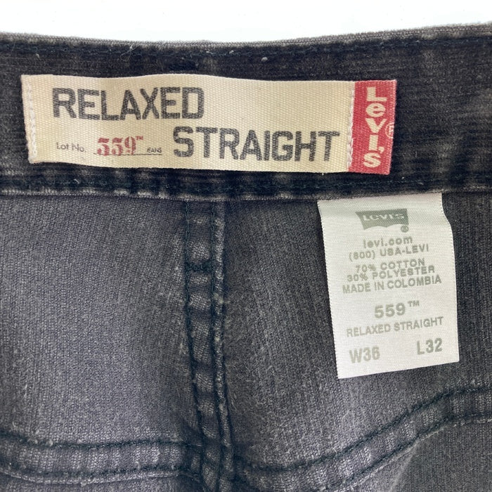 Levi's リーバイス 559 RELAXED STRAIGHT コーデュロイパンツ ブラック size36 瑞穂店