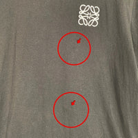 LOEWE ロエベ アナグラム ロゴ刺繡 クルーネック Tシャツ ブラック H526Y22X75 Size XL 福生店