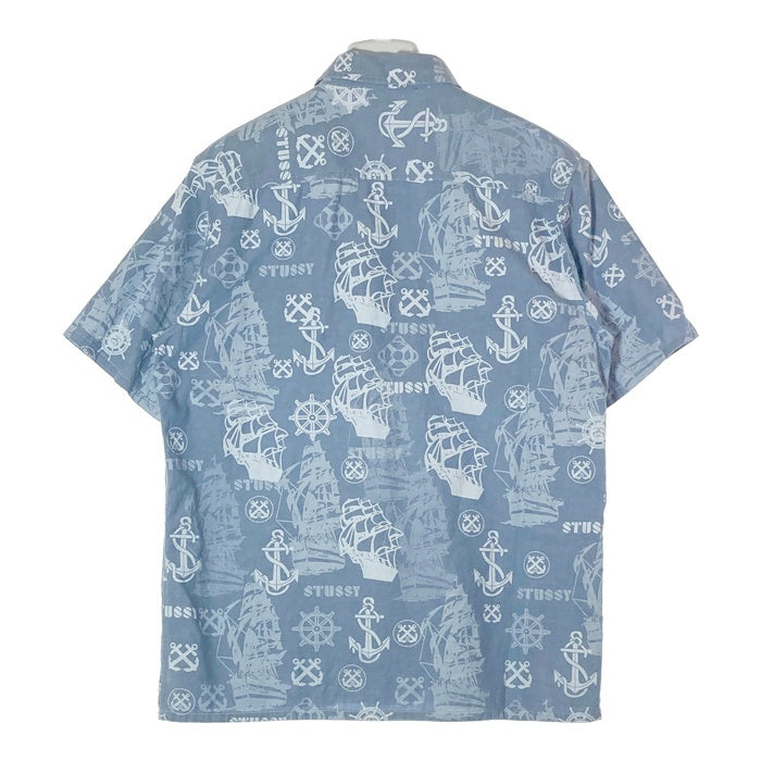 STUSSY◆半袖シャツ/XL/ポリエステル/BLK Stussy ペイズリー柄 半袖シャツ ボタンシャツ ステューシー アロハ
