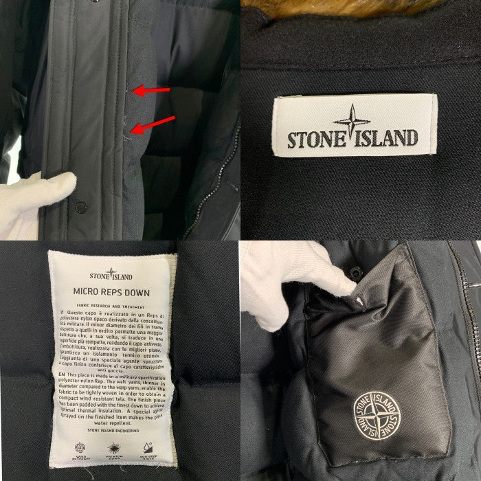 STONE ISLAND ストーンアイランド MICRO REPS DOWN ファー ダウンジャケット ブラック 691542926-A Size L 福生店
