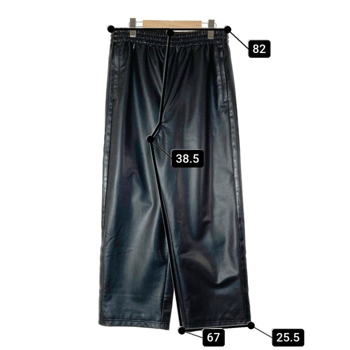 adidas アディダス JC8218 プレミアム トラックパンツ レザー ブラック sizeXL 瑞穂店