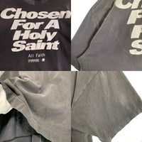 SAINT Mxxxxxxセントマイケル 24AW SS TEE CHOSEN ヴィンテージ加工 プリントTシャツ フェードブラック SM-YS1-0000-004 Size XL 福生店