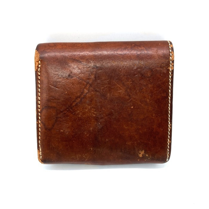 Koudelka Leather クーデルカレザー コンチョ付き サドルレザー 二つ折り財布 ブラウン 瑞穂店