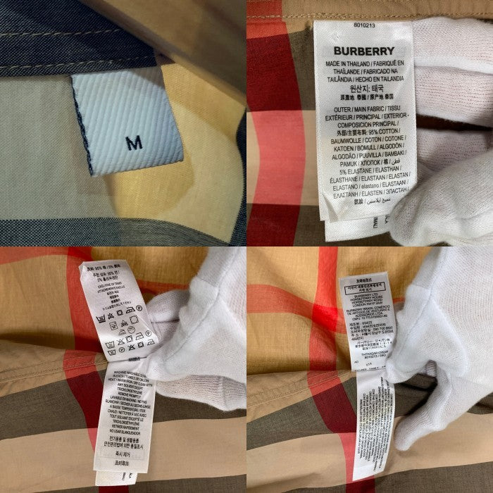 BURBERRY バーバリー 長袖 チェックシャツ ベージュ 8010213 Size M 福生店