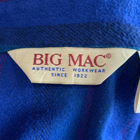 80's BIG MAC ビッグマック ストライプ フランネルシャツ ネイビー USA製 Size XL-R 福生店